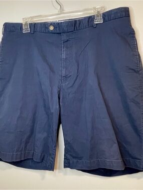 Peter Millar Navy Blue Flat-Front Men's Shorts